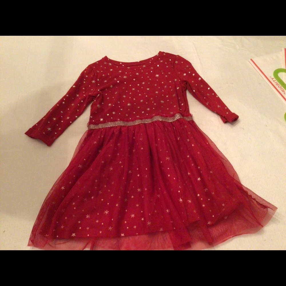Girl’s Cat and Jack Size 7/8 Red Holiday Dress